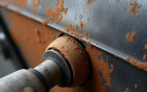 Process of rust treatment on a car panel
